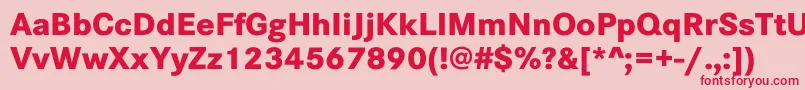 フォントCorporateSW10Xbold – ピンクの背景に赤い文字