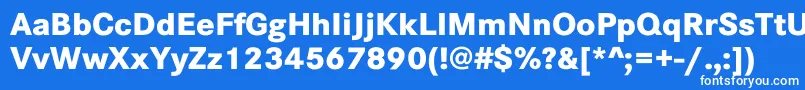 フォントCorporateSW10Xbold – 青い背景に白い文字