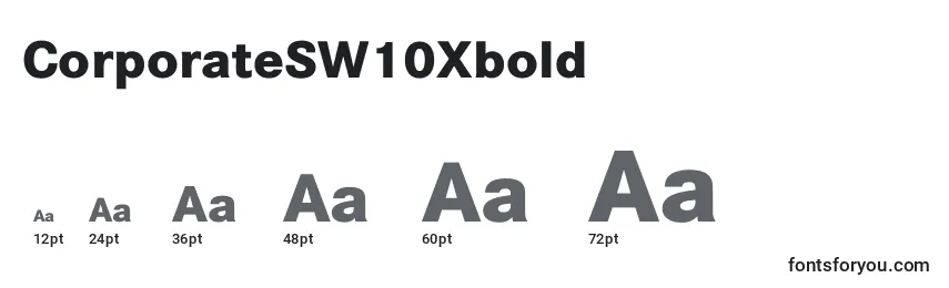CorporateSW10Xbold Font Sizes