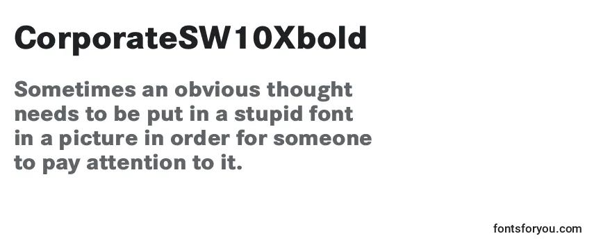 Шрифт CorporateSW10Xbold