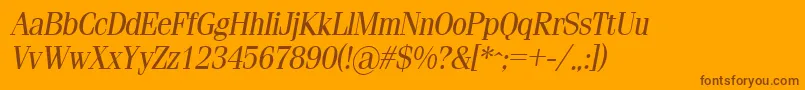 SimeizItalic Font – Brown Fonts on Orange Background