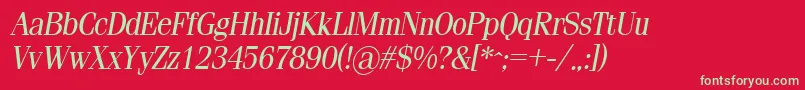 SimeizItalic Font – Green Fonts on Red Background