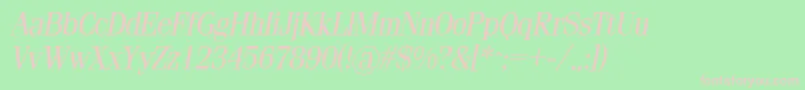 SimeizItalic Font – Pink Fonts on Green Background