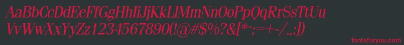 SimeizItalic Font – Red Fonts on Black Background