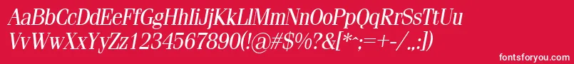 fuente SimeizItalic – Fuentes Blancas Sobre Fondo Rojo