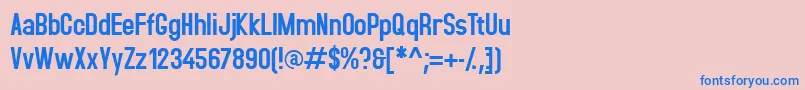 Accid Font – Blue Fonts on Pink Background