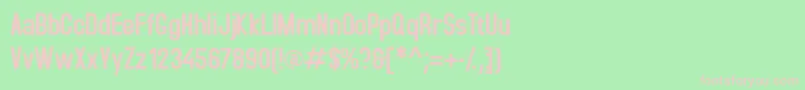 Accid Font – Pink Fonts on Green Background