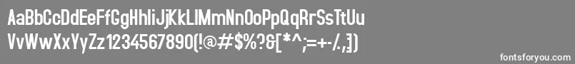 フォントAccid – 灰色の背景に白い文字