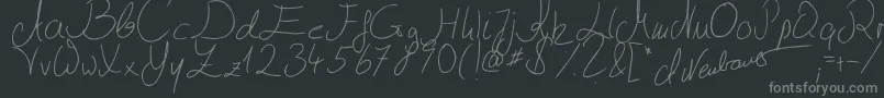 Julliscriptum2-Schriftart – Graue Schriften auf schwarzem Hintergrund