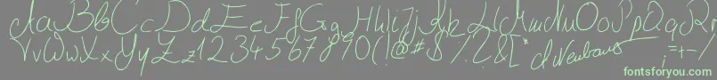 Julliscriptum2 Font – Green Fonts on Gray Background