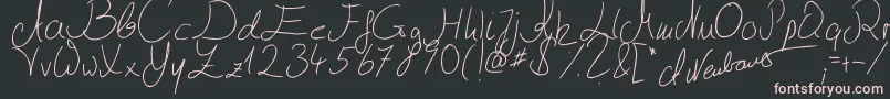 Julliscriptum2 Font – Pink Fonts on Black Background