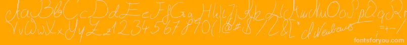 Julliscriptum2 Font – Pink Fonts on Orange Background