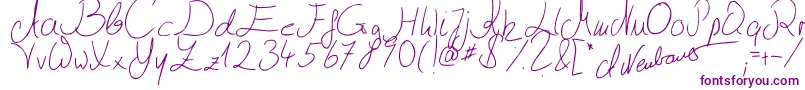 フォントJulliscriptum2 – 紫色のフォント