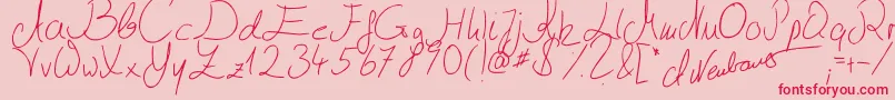 More about Julliscriptum2 Font Julliscriptum2 Font – Red Fonts on Pink Background