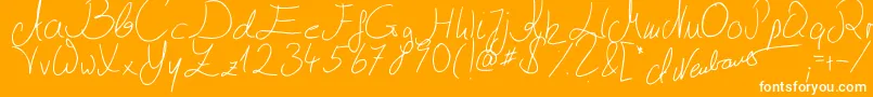 Julliscriptum2 Font – White Fonts on Orange Background