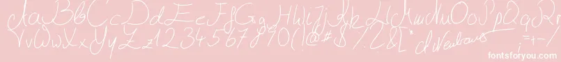 Julliscriptum2 Font – White Fonts on Pink Background