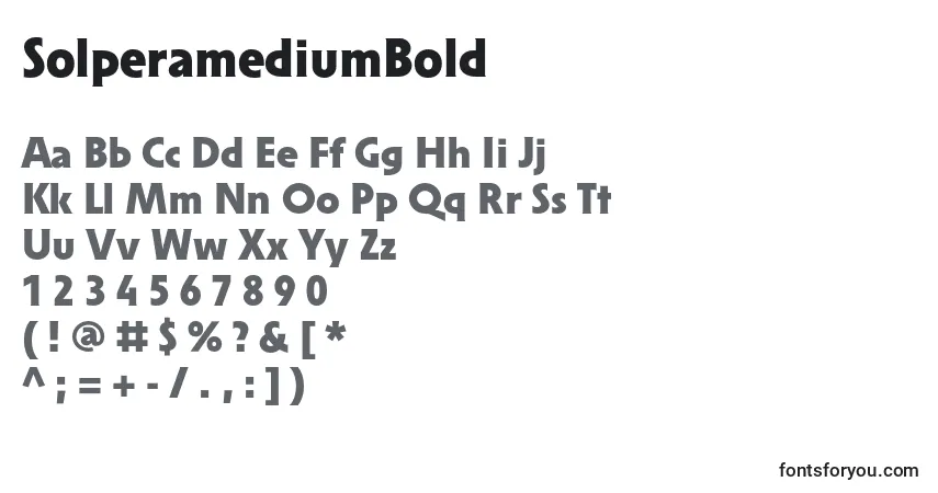 Schriftart SolperamediumBold – Alphabet, Zahlen, spezielle Symbole