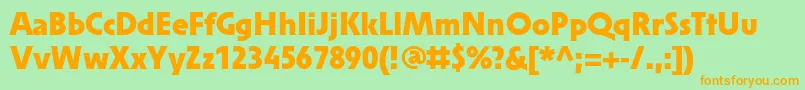 SolperamediumBold Font – Orange Fonts on Green Background