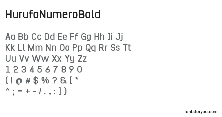 Fuente HurufoNumeroBold - alfabeto, números, caracteres especiales