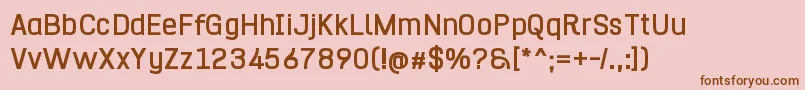 HurufoNumeroBold Font – Brown Fonts on Pink Background
