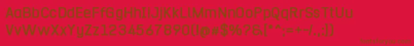HurufoNumeroBold Font – Brown Fonts on Red Background
