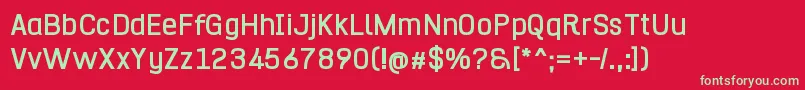 HurufoNumeroBold Font – Green Fonts on Red Background