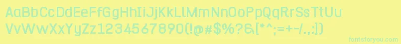 HurufoNumeroBold Font – Green Fonts on Yellow Background