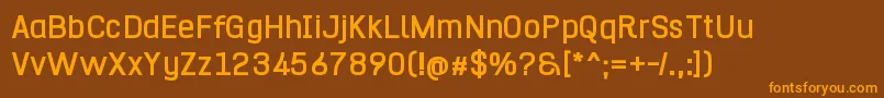 HurufoNumeroBold Font – Orange Fonts on Brown Background