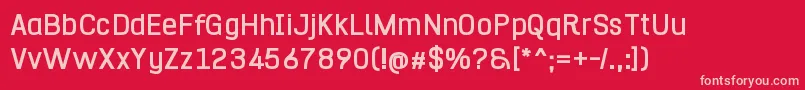 HurufoNumeroBold Font – Pink Fonts on Red Background