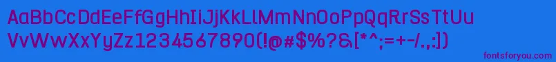 HurufoNumeroBold Font – Purple Fonts on Blue Background