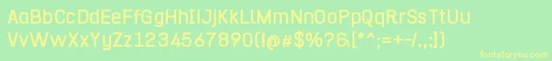 HurufoNumeroBold Font – Yellow Fonts on Green Background
