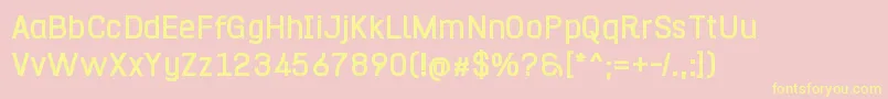 HurufoNumeroBold Font – Yellow Fonts on Pink Background