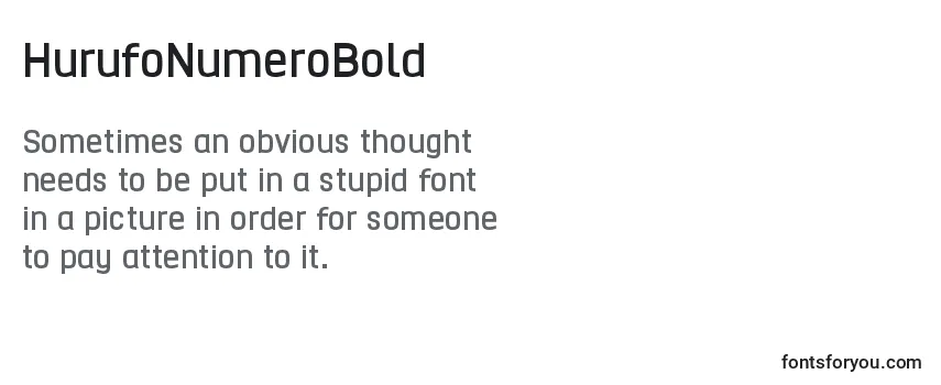 Review of the HurufoNumeroBold Font