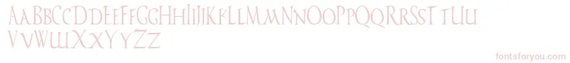 Ved-Schriftart – Rosa Schriften auf weißem Hintergrund