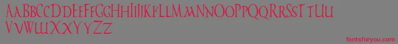 Ved Font – Red Fonts on Gray Background