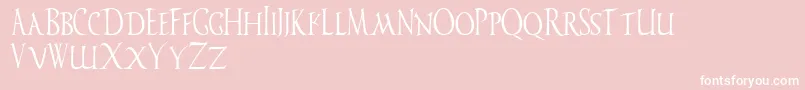 Ved Font – White Fonts on Pink Background