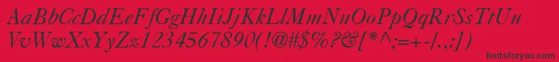 CasablancaItalic Font – Black Fonts on Red Background