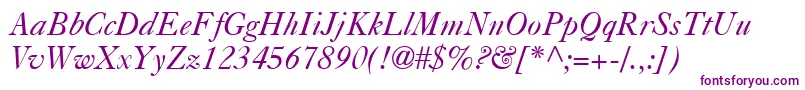 Czcionka CasablancaItalic – fioletowe czcionki