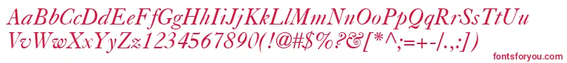 Czcionka CasablancaItalic – czerwone czcionki