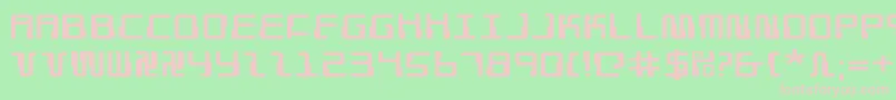 フォントDroidLoverExpanded – 緑の背景にピンクのフォント