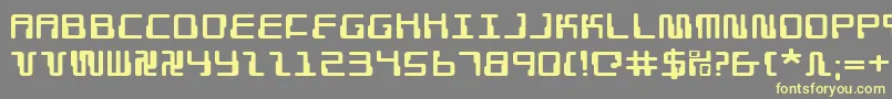 Шрифт DroidLoverExpanded – жёлтые шрифты на сером фоне