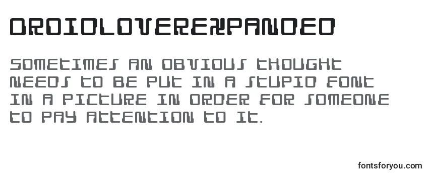 Review of the DroidLoverExpanded Font
