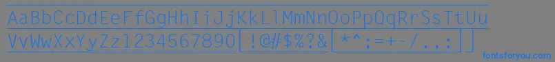 KeyboardRegular Font – Blue Fonts on Gray Background