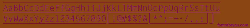 Шрифт KeyboardRegular – фиолетовые шрифты на коричневом фоне