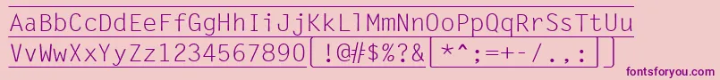 Шрифт KeyboardRegular – фиолетовые шрифты на розовом фоне