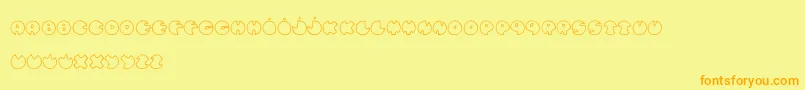 BullesDeConfiance Font – Orange Fonts on Yellow Background