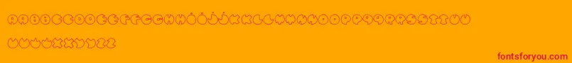 BullesDeConfiance Font – Red Fonts on Orange Background