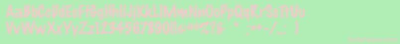 MarkerfeltthinRegular Font – Pink Fonts on Green Background