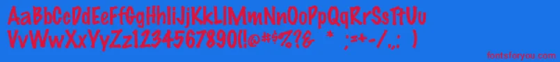 MarkerfeltthinRegular Font – Red Fonts on Blue Background