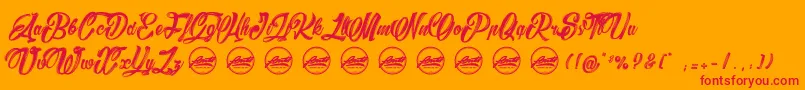 BarryKadesPersonaluseonly Font – Red Fonts on Orange Background